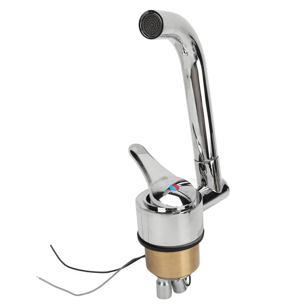 RV Water Faucet 360 Degree Rotatable 316 Stainless Steel Hot Cold Water Supply for Campers RVs Travel Trailers