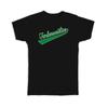 Geschenk-T-Shirt : Turkmenistan Flagge College-Schrift Kalligraphie Land Turkmenisch