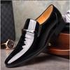Leather Shoes Men Luxury Business Oxford  Breathable Patent Leather Formal Shoes Plus Size Man Office Wedding Flats Male Black