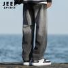 JEEP SPIRIT Men's Loose Fit Straight Leg Jeans