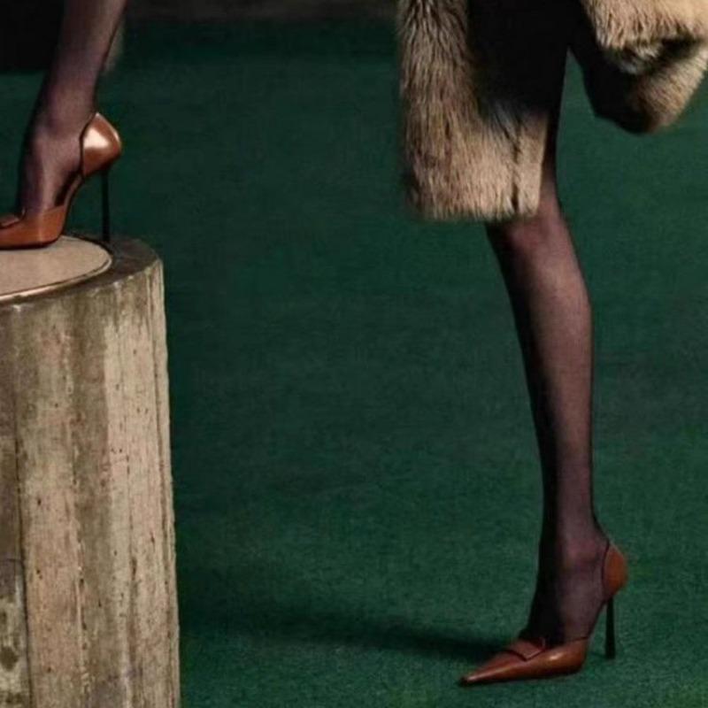 Sexy High Heel Slingbacks Women Pumps Designer Street Style Thin High Heels Stripper Party Dress Sandals Zapatos Mujer