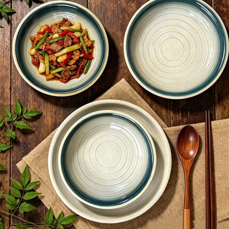 Retro Ceramic Tableware: Earthen Pot with Alcohol Stove for Warming Dishes