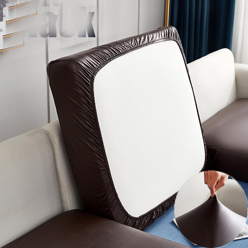 1/2/s PU-Leder Sofakissenbezug Wasserdicht Dehnbar Stuhl Sofa Überwurf Sofabezug für Wohnzimmer Dekoration Polster Large  1Pcs
