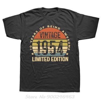 Old Gifts Vintage 1954 Limited Edition T Shirt Birthday Tee Tops O-Neck Short-Sleeve Fashion Tshirt Clothing T-shirts