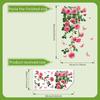 1PC Flower Vine Window Decal, Pink Rose and Butterfly Design, Bathroom Living Room Bedroom Wall Sticker, Glass Door Wall Decorat