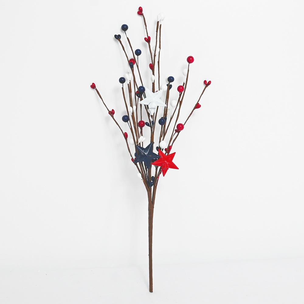 

Украшение ко Дню независимости Америки Украшение ко Дню независимости Америки Красный Белый Синий Имитация Вставка Пятизвездочная Ягода