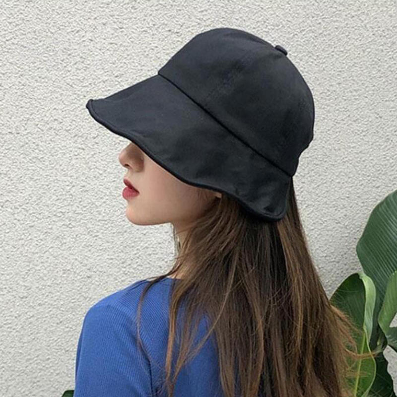 Men's Women's Sun Hat Solid Color Fisherman Hat Spring Summer Adjustable Outdoor Beach Foldable Sun Hat