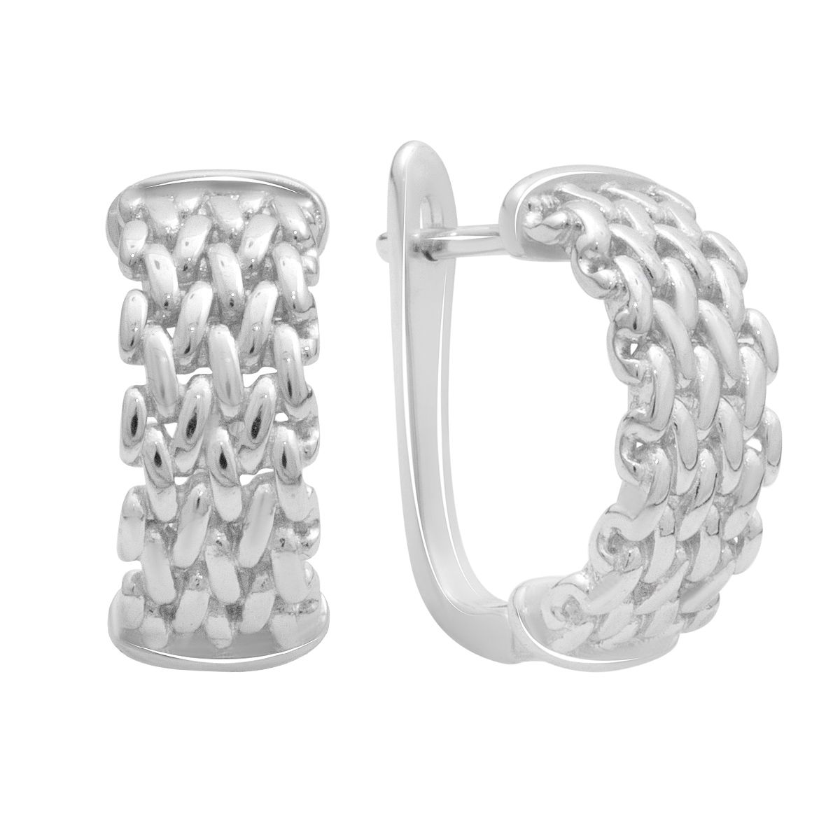 

Silver earrings without stones (2184331)