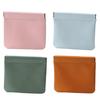 Snap Closure Organizer Pouch Faux Leather Portable Cosmetic Storage Bag Self-Closing Pouch for Lipstick Earphones