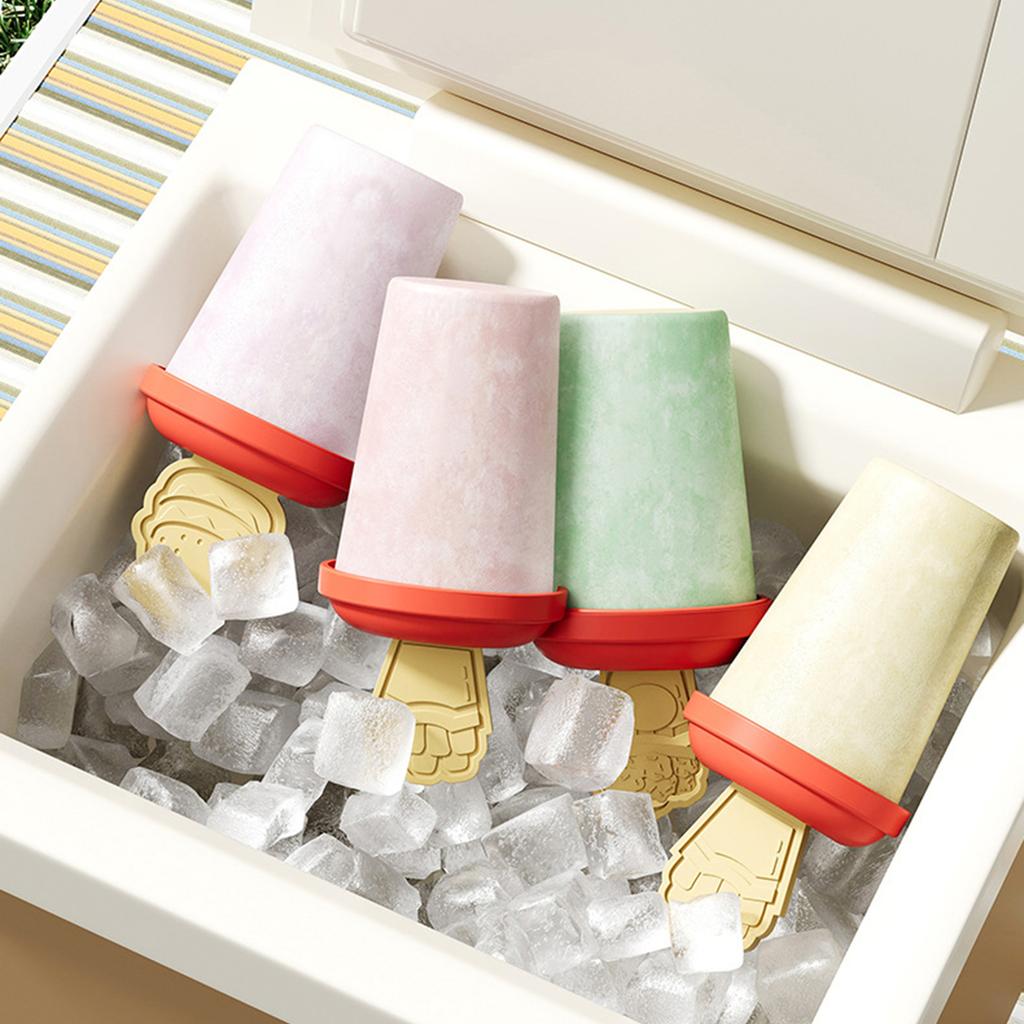 Dishwasher Safe Popsicles Molds Ice Cream Molds Plastic Texture Dessert Supplies Drip Protection for Novelty Treats