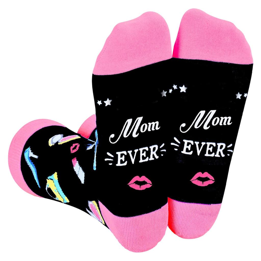 Festives Best Ever Themed Cotton Socks for Women Men Funny Crew Socks For Christmas Birthday Holiday Family Gifting