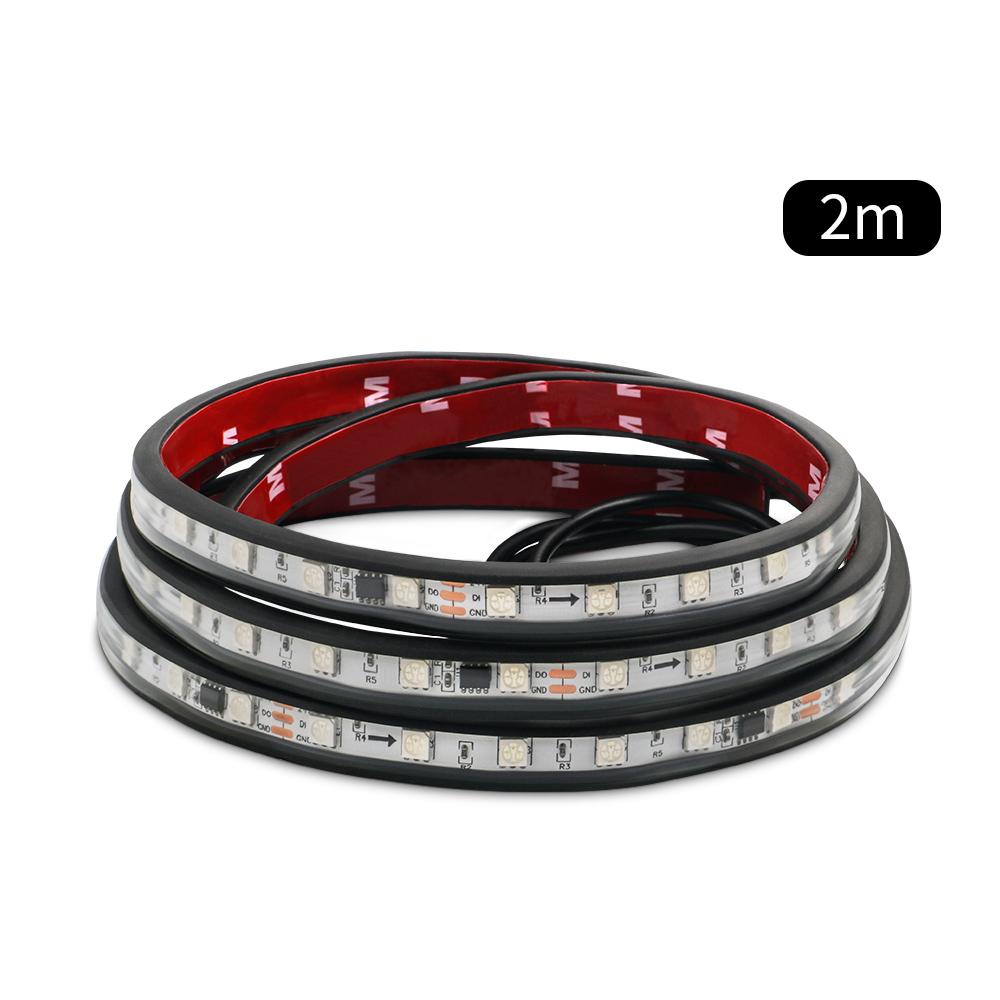 DRL LED Truck Light Strips Warning Light RGB Colorful Flexible Streamer 1M 1.5M 2M LIght Bar Atmosphere Lamp with Remote 24V