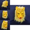 Die Reise nach Westen Nach Westen Leopardenmaske Latex Weihnachts- und Halloween-Accessoire für Veranstaltungen