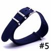 NATO Solid Color Nylon Canvas Watch Band, 24mm Integrated Strap