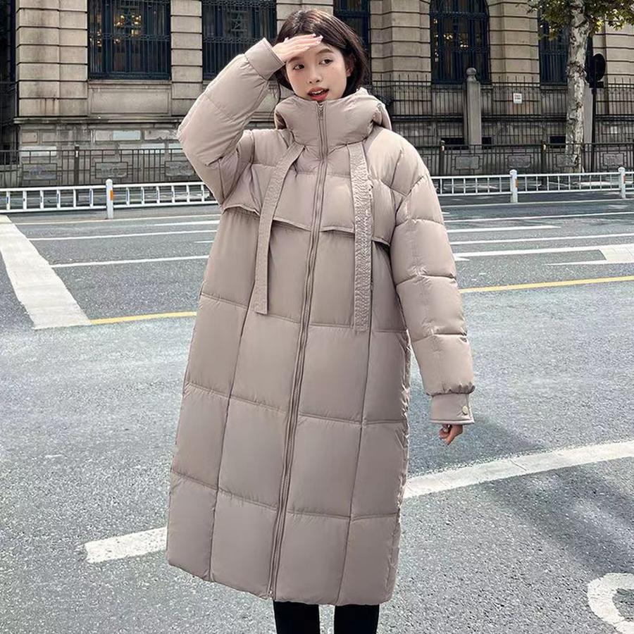 New Cotton Jacket Women's Mid-Length Korean Style Loose Thick Warm Cotton Coat Outerwear