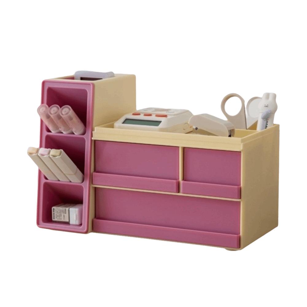 

с Ящиком Настольный Органайзер для Канцелярских Принадлежностей Подставка для Хранения Мелочей Общежитие Style 2 Yellow