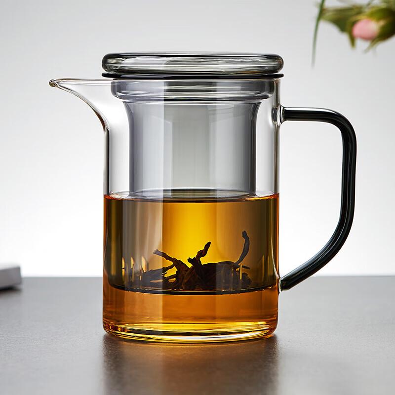 Meisini Glass Tea Infuser Cup with Lid & Handle