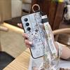 Soft case Ring Phone Case For Realme C65 Silicone Wrist Strap Phone Holder Lanyard Fashion Design Waterproof Shockproof