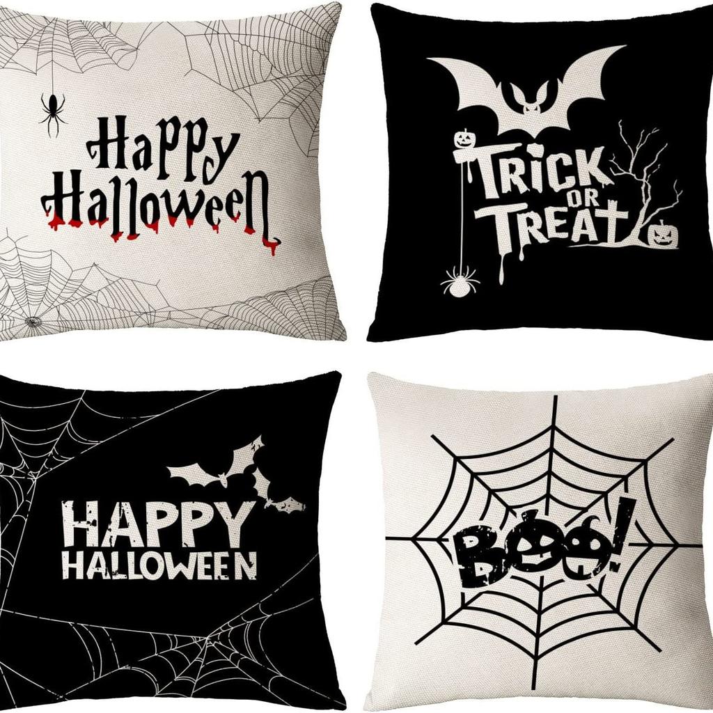 New Funny Skull Print Pillowcase Halloween Home Sofa Decoration Cushion Cover Bedside Pillow