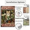 Metal Poster Wall Art Vintage Home Decor Funny Cat Gift Gardener