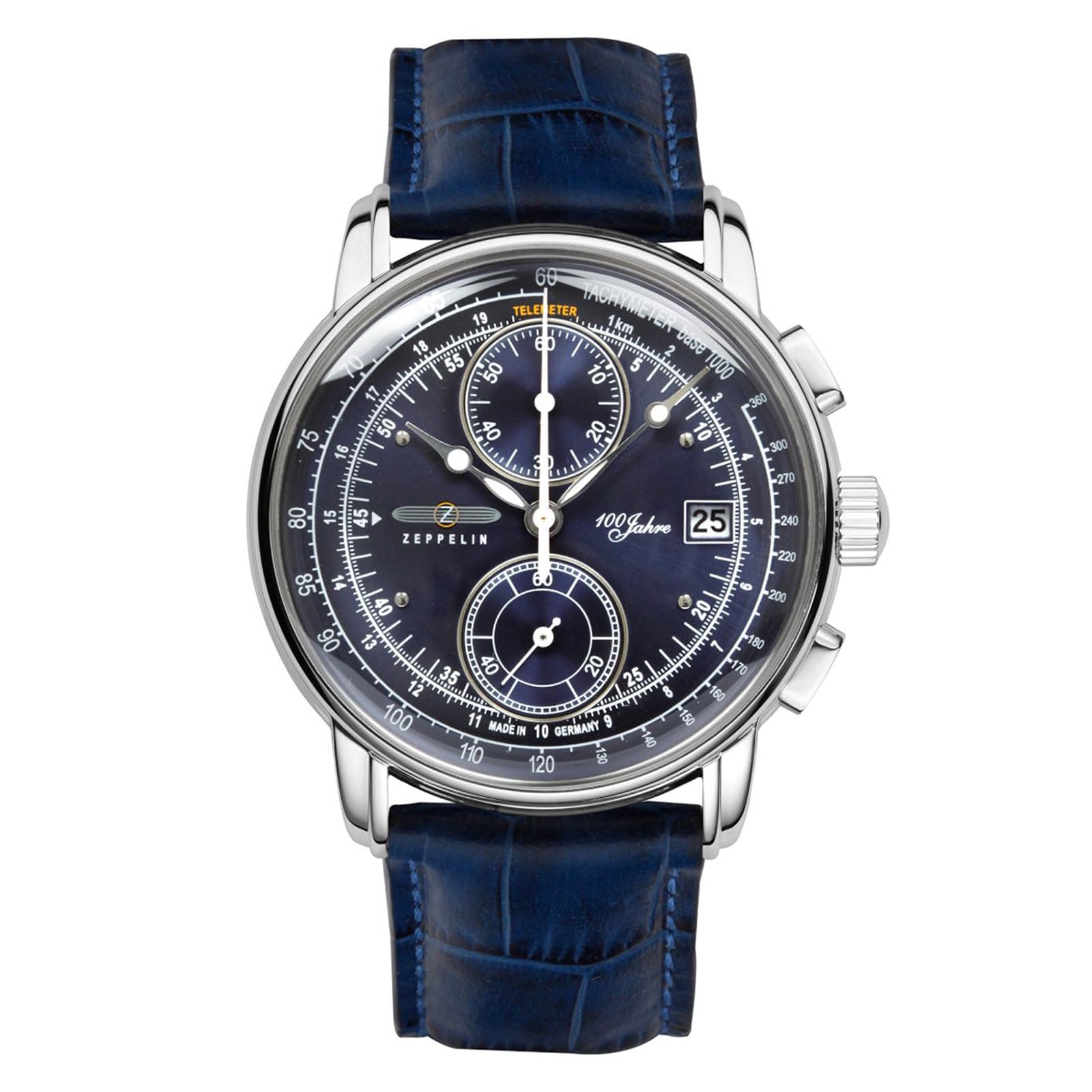

ZEPPELIN Часы Специальное издание 100 лет 100-летний юбилей Синий циферблат Нержавеющая сталь Кварцевые 41,5 мм Германия Часы 8670-3 Мужские [Б/У]