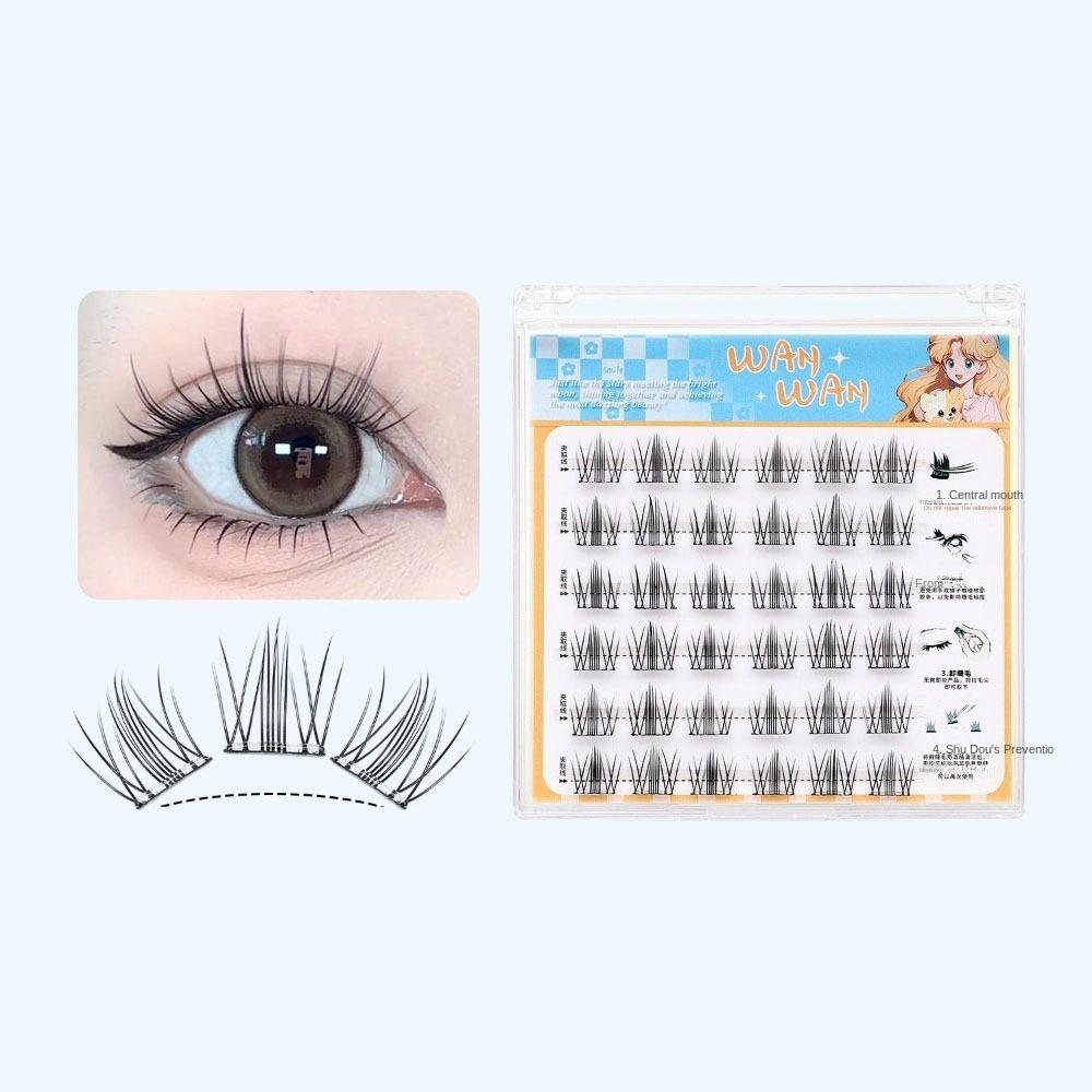 Makeup Adhesive False Eyelashes DIY Glue Free Fake Lashes Self-adhesive Lash Clusters  Makeup Tool