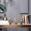 3 Stück Eulenfiguren Dekore Höre Nichts Sehe Nichts Sage Nichts Tierskulptur Ornamente für Wohnzimmer Büro Bücherregal Dekore
