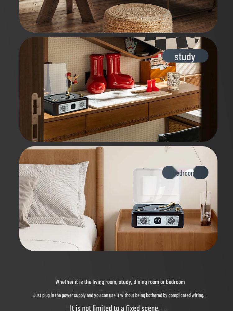 Retro Bluetooth CD Player & Creative Speaker