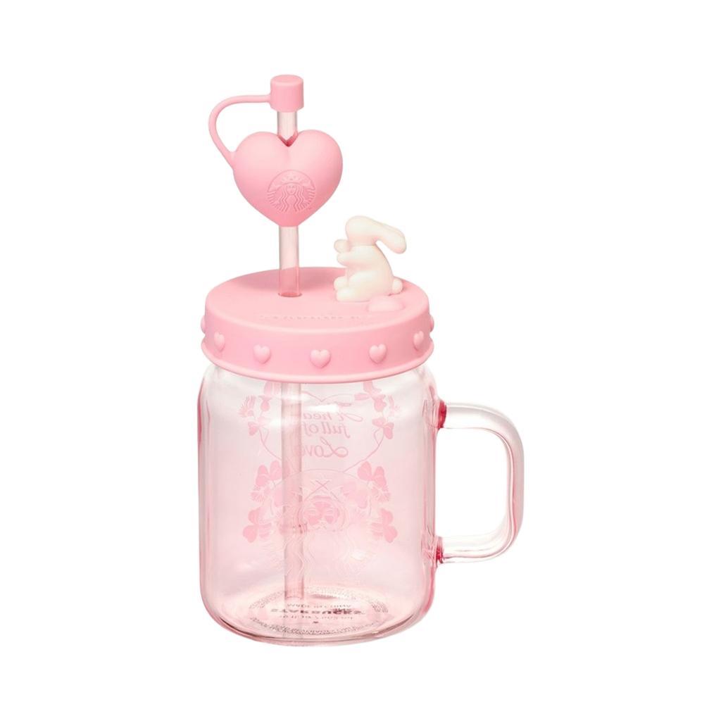 Starbucks Love Bani Heart Charm Glass Cold Cup 562ml