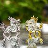 Einzigartiges Drachenornament Mini-Kristallskulptur Drachenornament Drachenminiaturen Figuren Symbol für Glück Reichtum