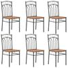 Dining Chairs 6 Pcs Brown Mdf