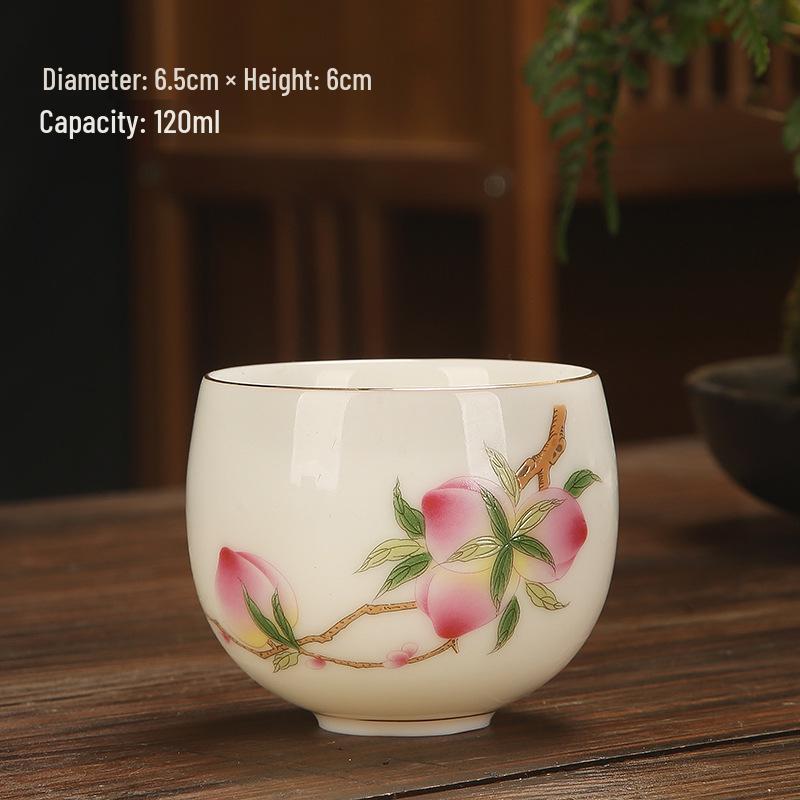 Sheep Fat Jade Porcelain Teacup: Chinese Ceramic Master Cup for Tea Tasting