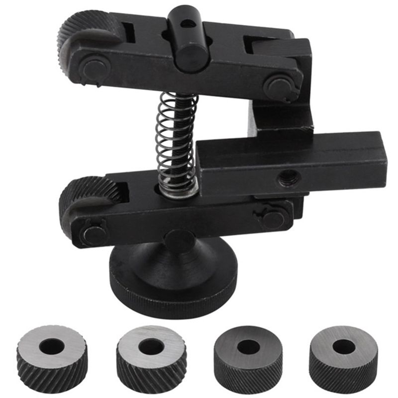 

1 PCS Durable Knurling Tool Rack Knurling Device Adjustable Handle Pulley Lathe Tool Knurling Device-B61B чорний