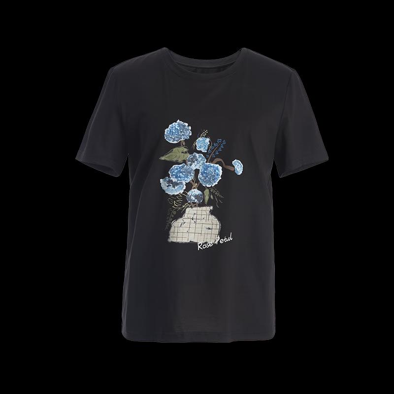 Women's Letter Print Loose Short Sleeve T-Shirt