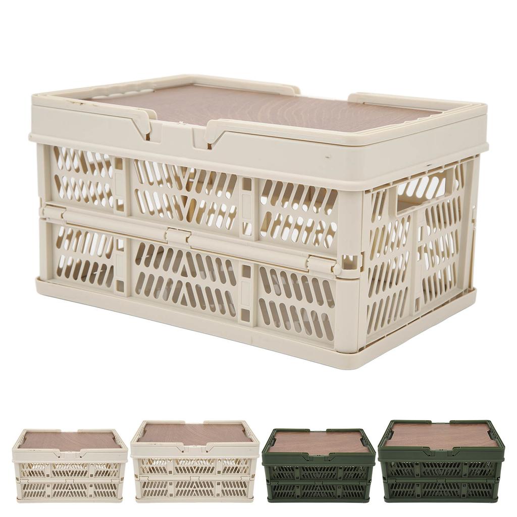 Outdoor Camping Picnic Basket Foldable Large Capacity Multifunction Handheld Camping Storage Basket Picnics Storage Box