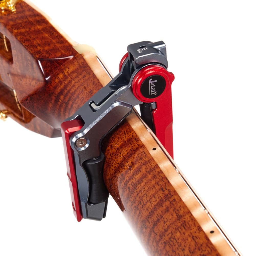[Domestic Genuine Product] Jstaff S1 The Rolling Capo: Allows for Quick Key Changes and Tunings by Sliding While Attached. Features 3-stage Tension Ad