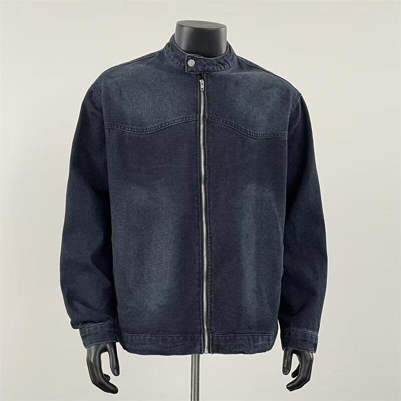 

American Retro Distressed Denim Jacket for Men & Women - Spring 2025 Trendy, Versatile & Loose Fit 3XL [160-170 lbs]