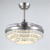 Modern Crystal Ceiling Fan Light 4 Fan Blade 42" Luxury Decorative Bedroom Ceiling Fan Lamp Remote Control Ventilador Fans