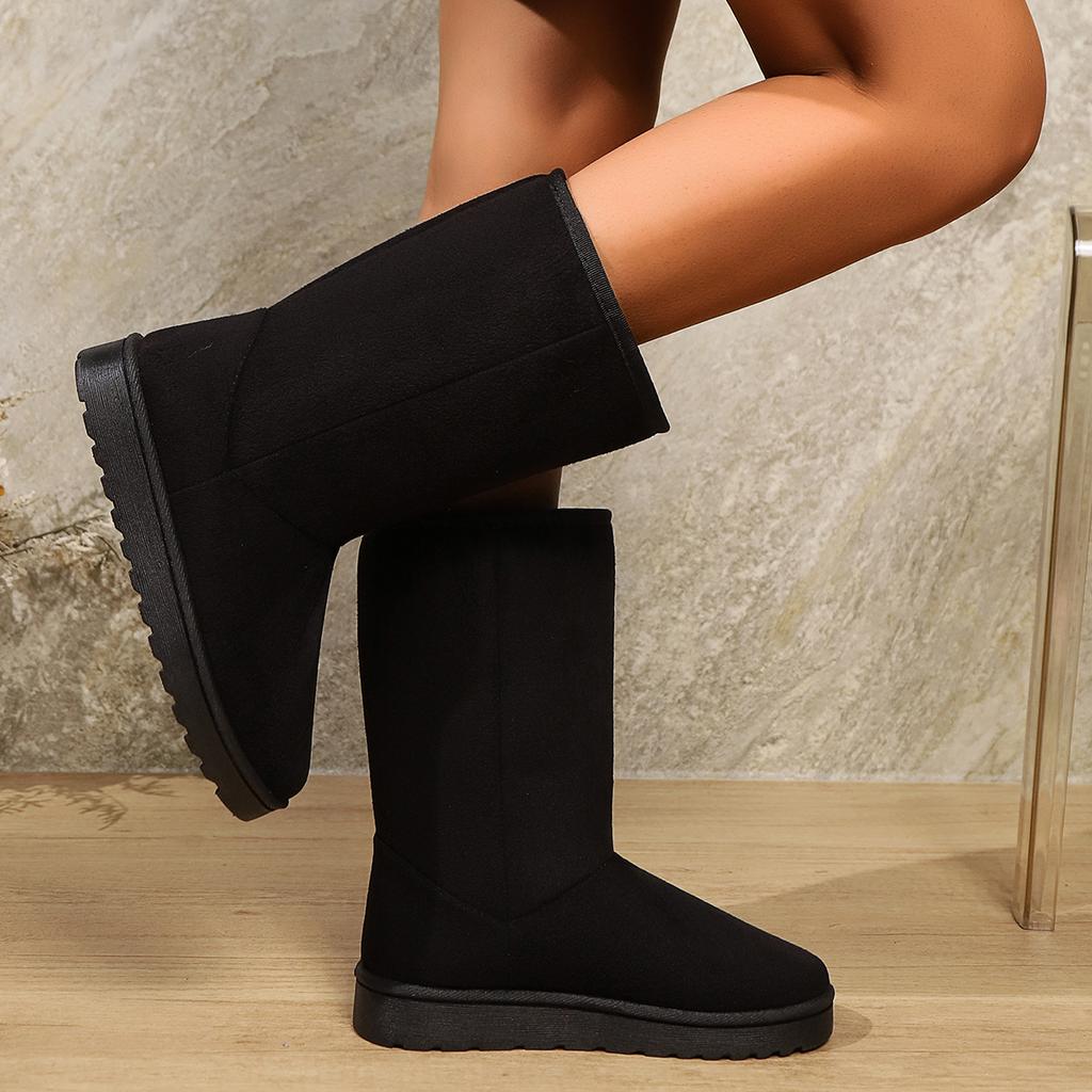 2025 Basic Snow Boots Women's 28 Cm High Winter Medium and Tall Thermal Thickened Bottom Velvet Cotton Boots 2025