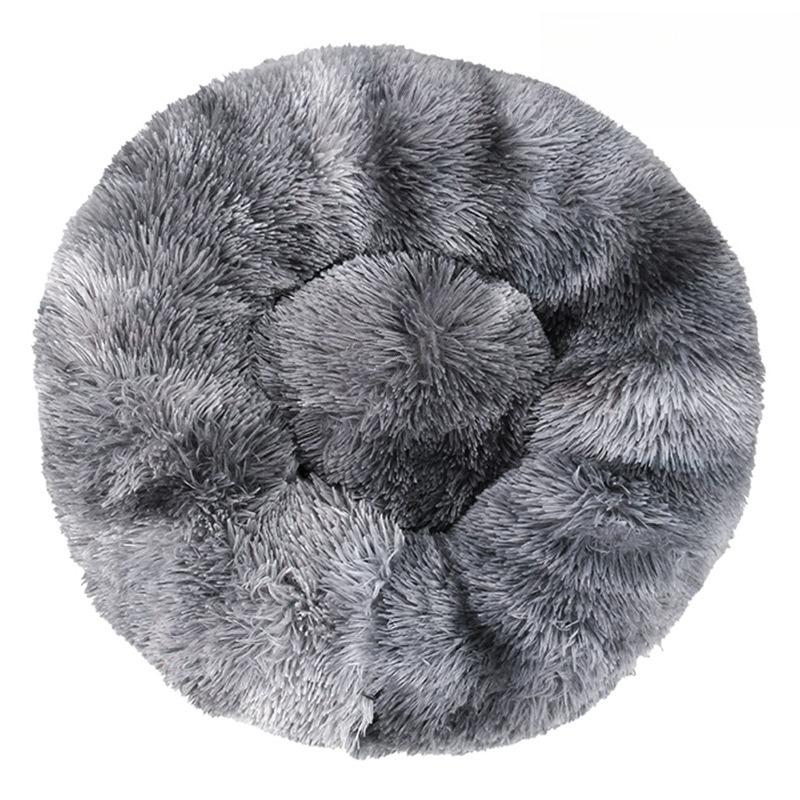 40-100cm Rundes Haustierbett für Großes Hundebett Superweiches Katzenbett Langplüsch-Hundehaus für Mittleres Hundehaus Winter Warm Schlafen