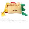 Pet Toy Simulated Toast Shape Bite-Resistant Plush Chew Toy with Built-in Sound Paper Relieves Boredom Simulation Modeling Teeth Cleaning