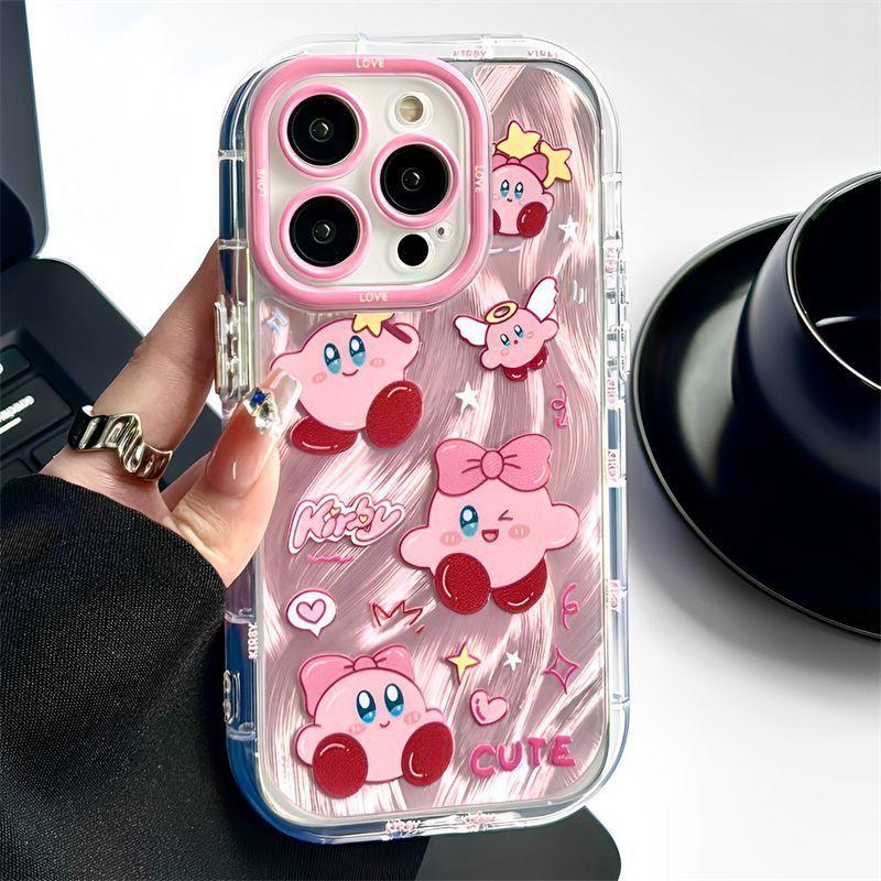Spring and Summer New Cute Cartoon Suitable for Apple 11Promax Mobile Phone Case 11pro Feather Puff Case IMD Fine Hole