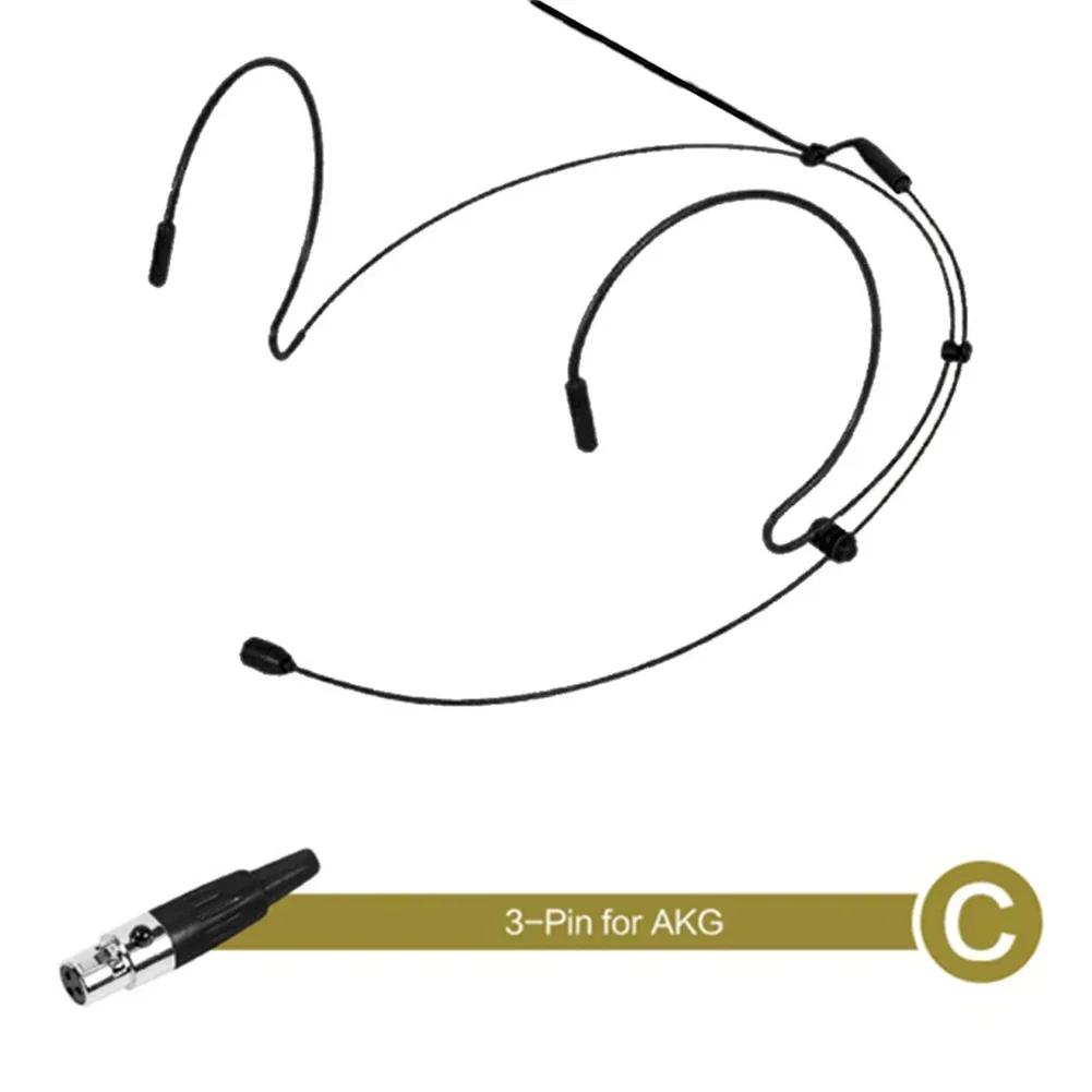 Double Earhook Headset Mic Headworn Microphone For With 2PCS Microphone Cover