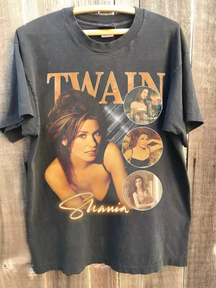Shania Twain Shirt World Tour 2024 Charcoal Unisex T-Shirt Reprint S-5XL Unisex T-Shirt XXL