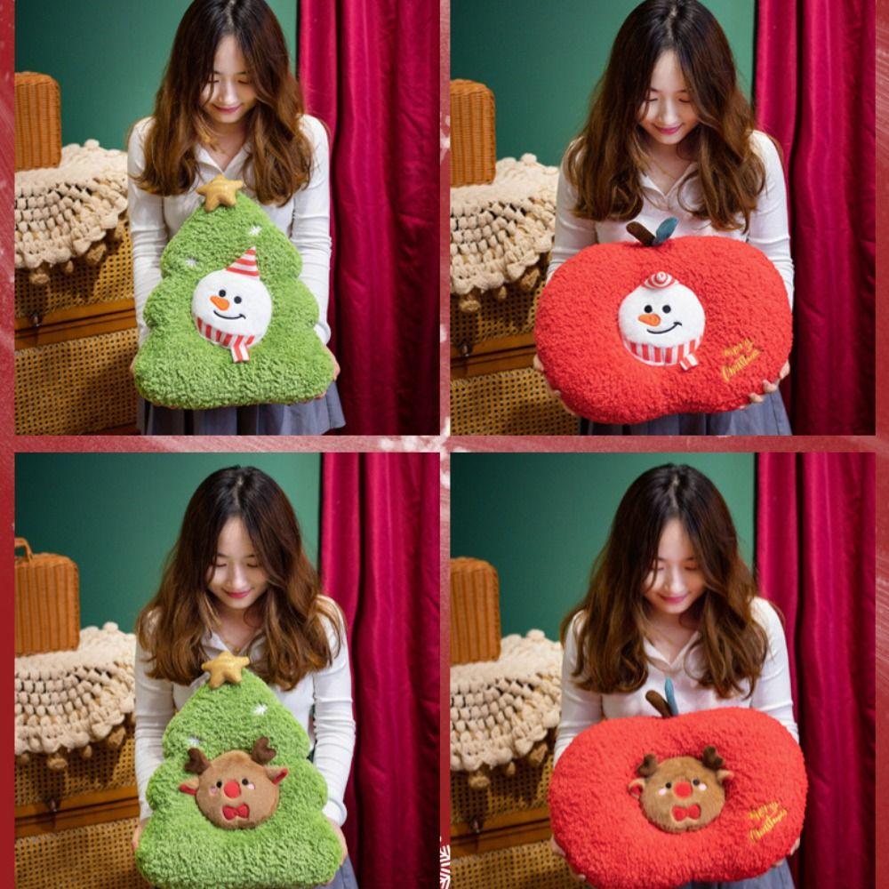Kawaii Christmas Tree Plush Pillow Cartoon Christmas Cushion Stuffed Christmas Tree Gift