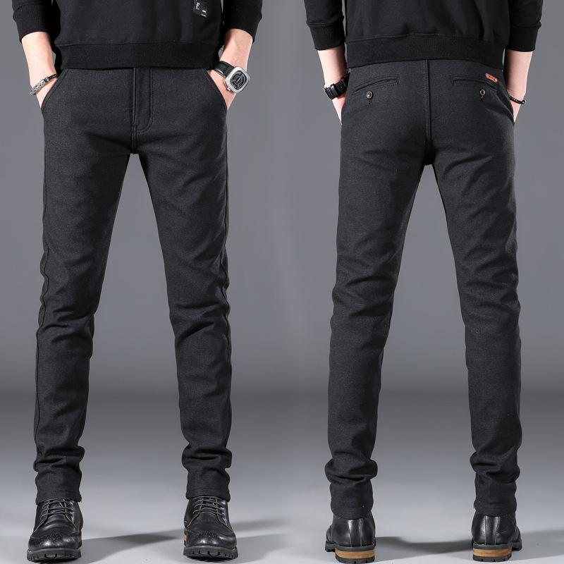 Men's plaid print casual pants spring Korean version trend versatile slim-fitting small feet long pants