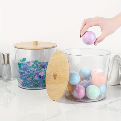 1pcs/2pcs Large Laundry Room Organization Jars Laundry Storage Containers Hold Pods Powder Scent Booster Bead Dryer Sheet Soap