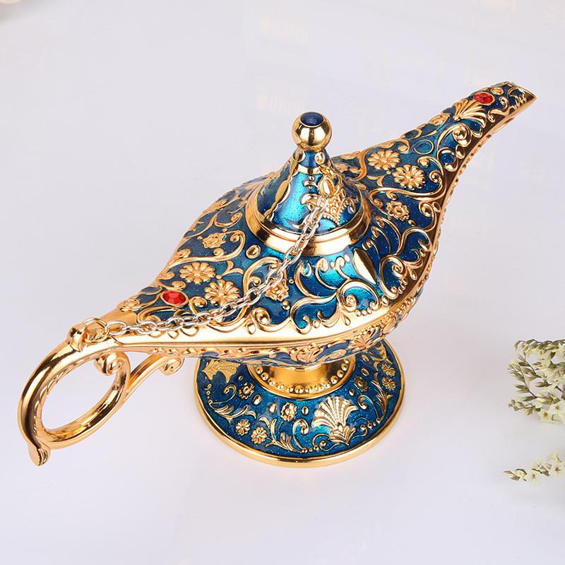 Lampada Magica di Aladdin Edizione da Collezione Metallo Vintage Decorazione per la Casa Regalo per Adulti