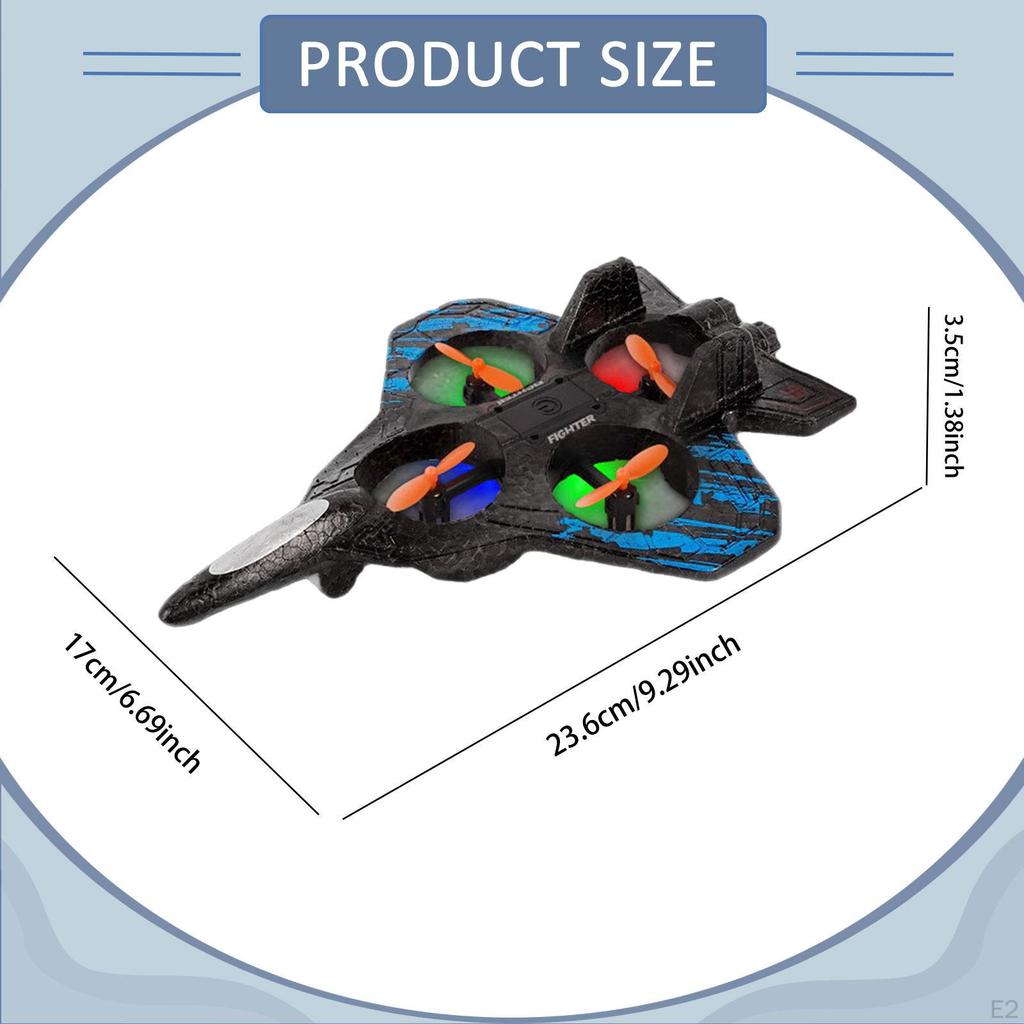 Remote Control Airplane, Foam RC Plane with Lights, Birthday Gift for Boys, Easy to Fly, Kids Adults