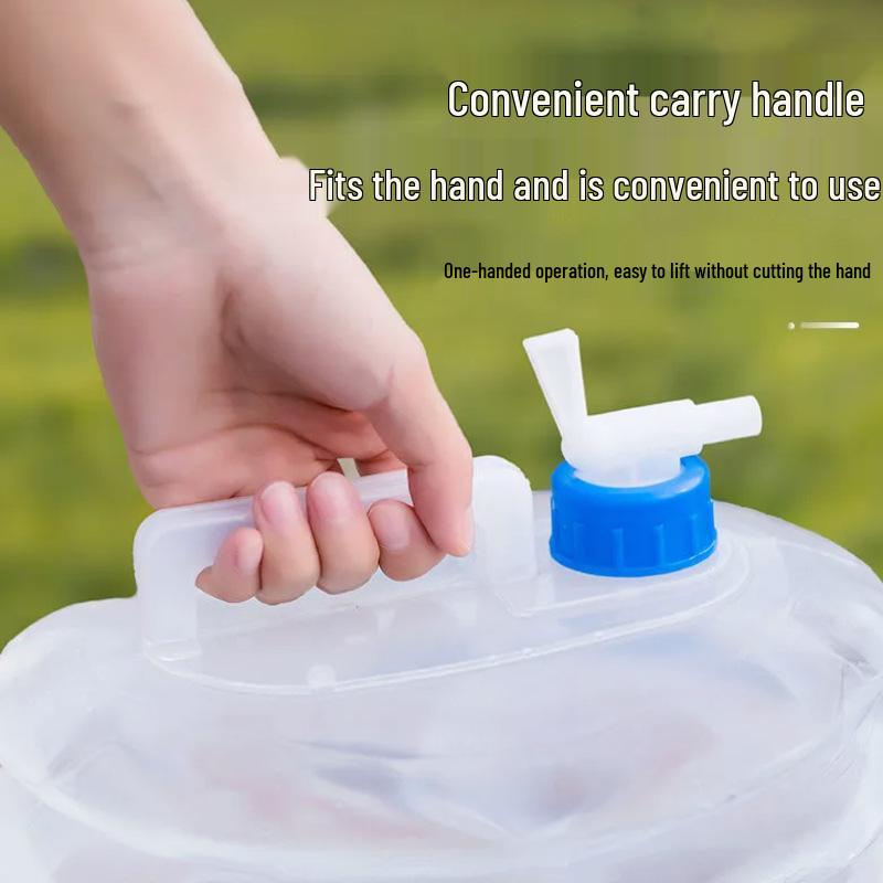 Portable Folding Water Bag with Faucet - Large Capacity Telescopic Outdoor Camping Bucket